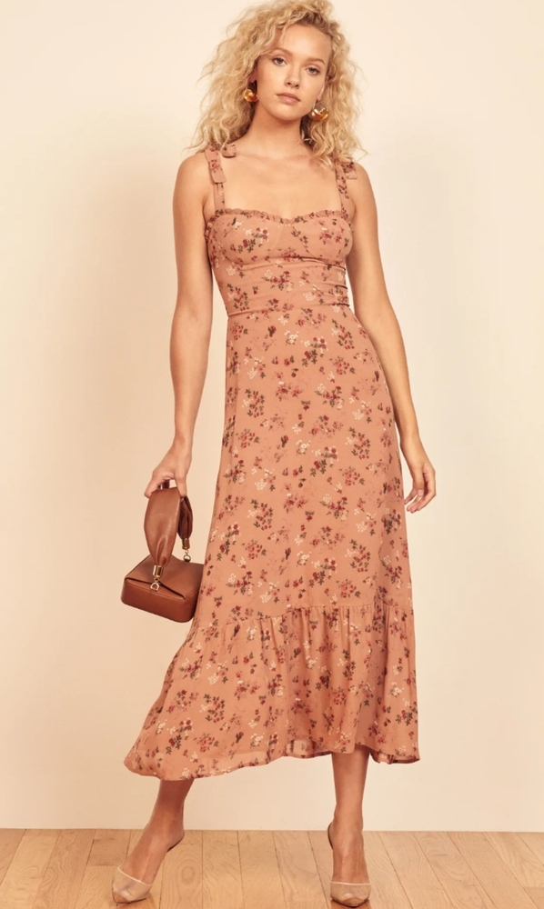 REFORMATION Sz 12 NWT NIKITA DRESS In ARIANNE NEW - Picture 2 of 12